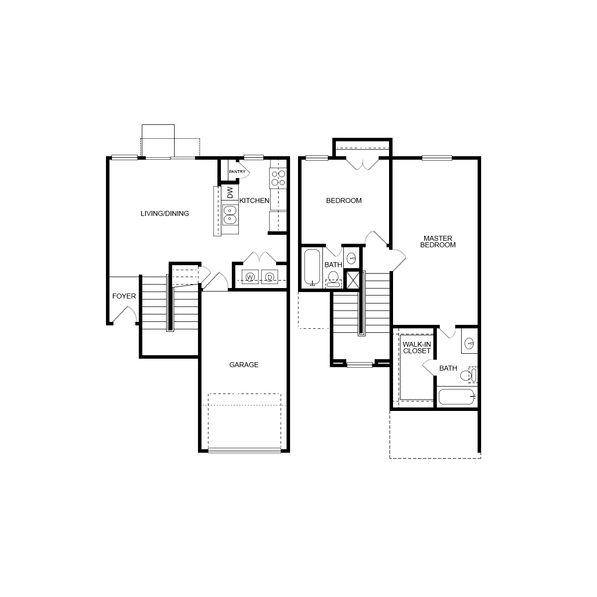 Floor Plans of Homes of Persimmon in Dallas, TX